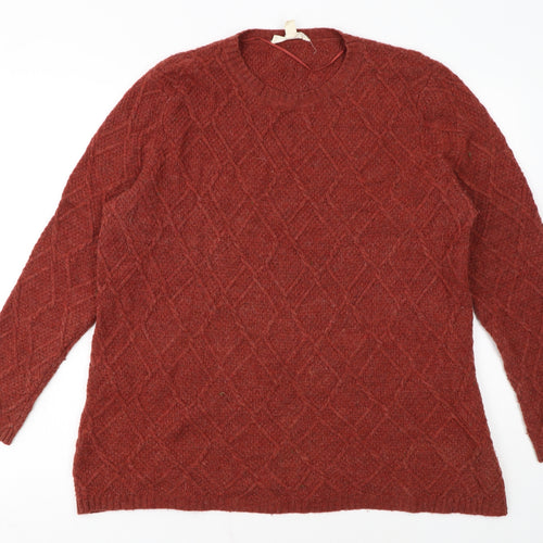 Seasalt Cornwall Women Brown Wool Knit Crew Neck Jumper UK 16