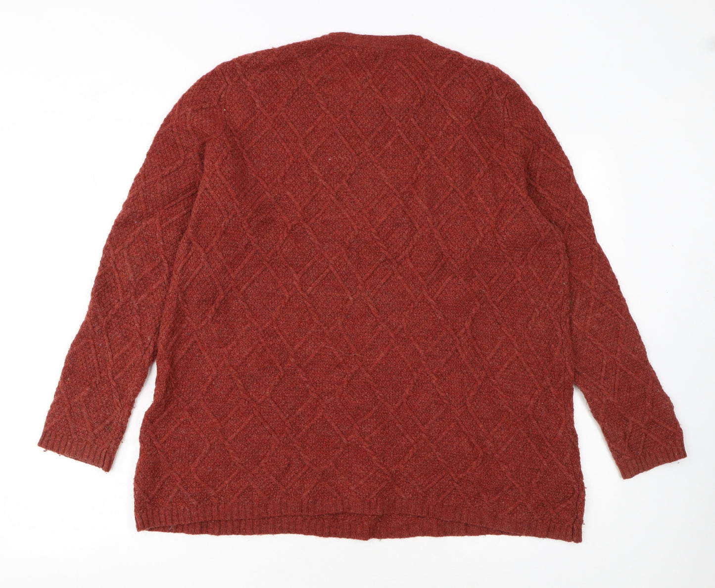Seasalt Cornwall Women Brown Wool Knit Crew Neck Jumper UK 16