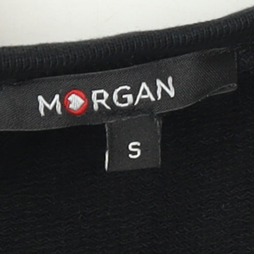Morgan Women Black Lace Panel Pullover Sweatshirt Size S