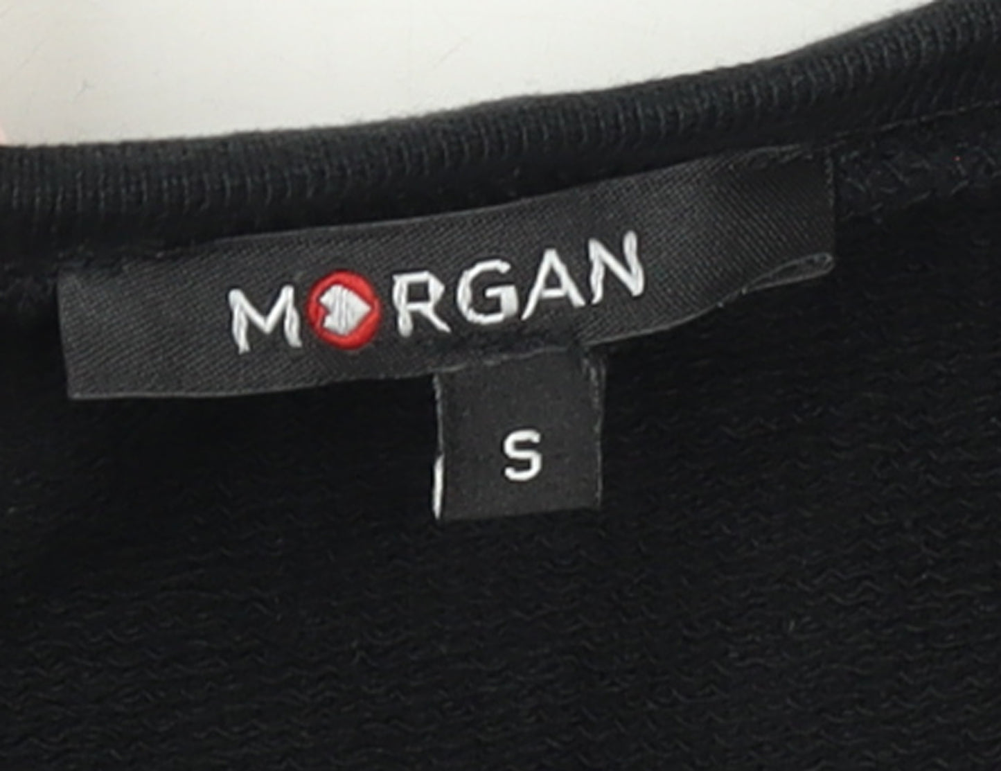Morgan Women Black Lace Panel Pullover Sweatshirt Size S