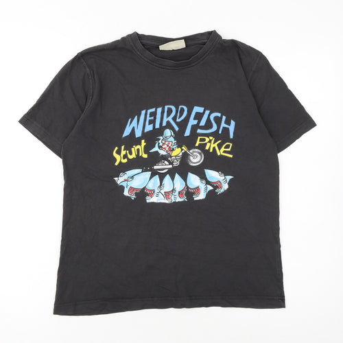 Weird Fish Boys Black 11-12 Years Graphic T-Shirt Stunt Pike 100% Cotton