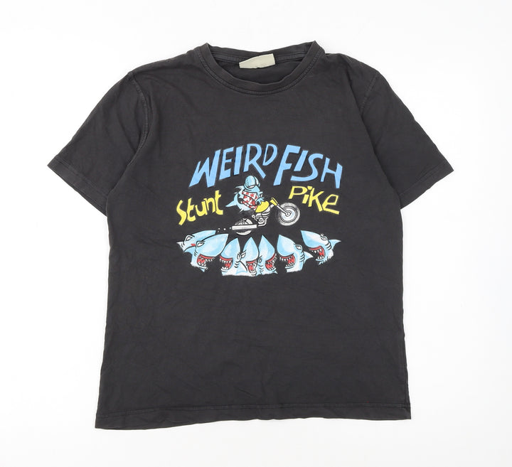 Weird Fish Boys Black 11-12 Years Graphic T-Shirt Stunt Pike 100% Cotton