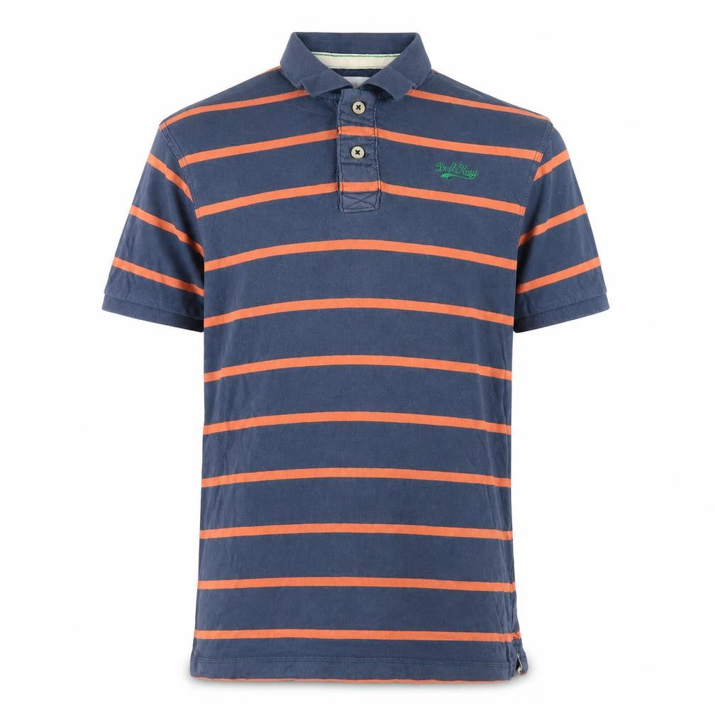 Drift King Men’s Blue Striped Cotton Polo Shirt L Casual