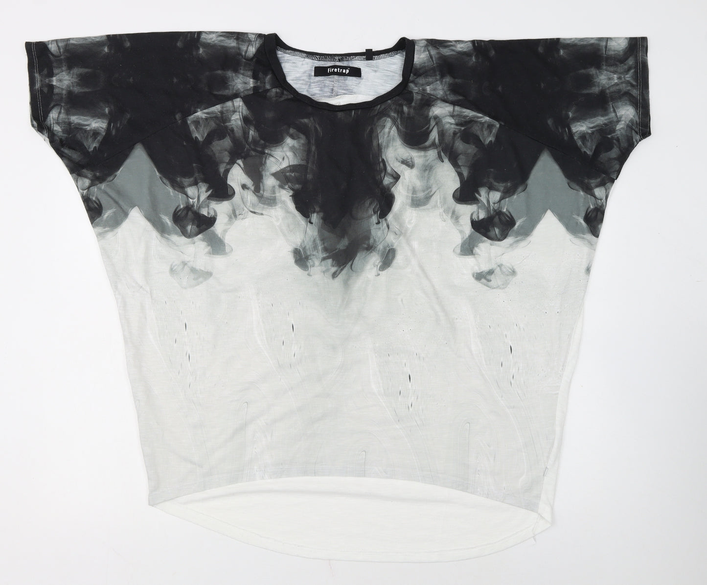 Firetrap Women's Black & White Relaxed Fit T-Shirt Size 16