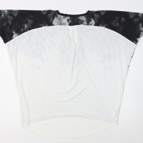 Firetrap Women's Black & White Relaxed Fit T-Shirt Size 16