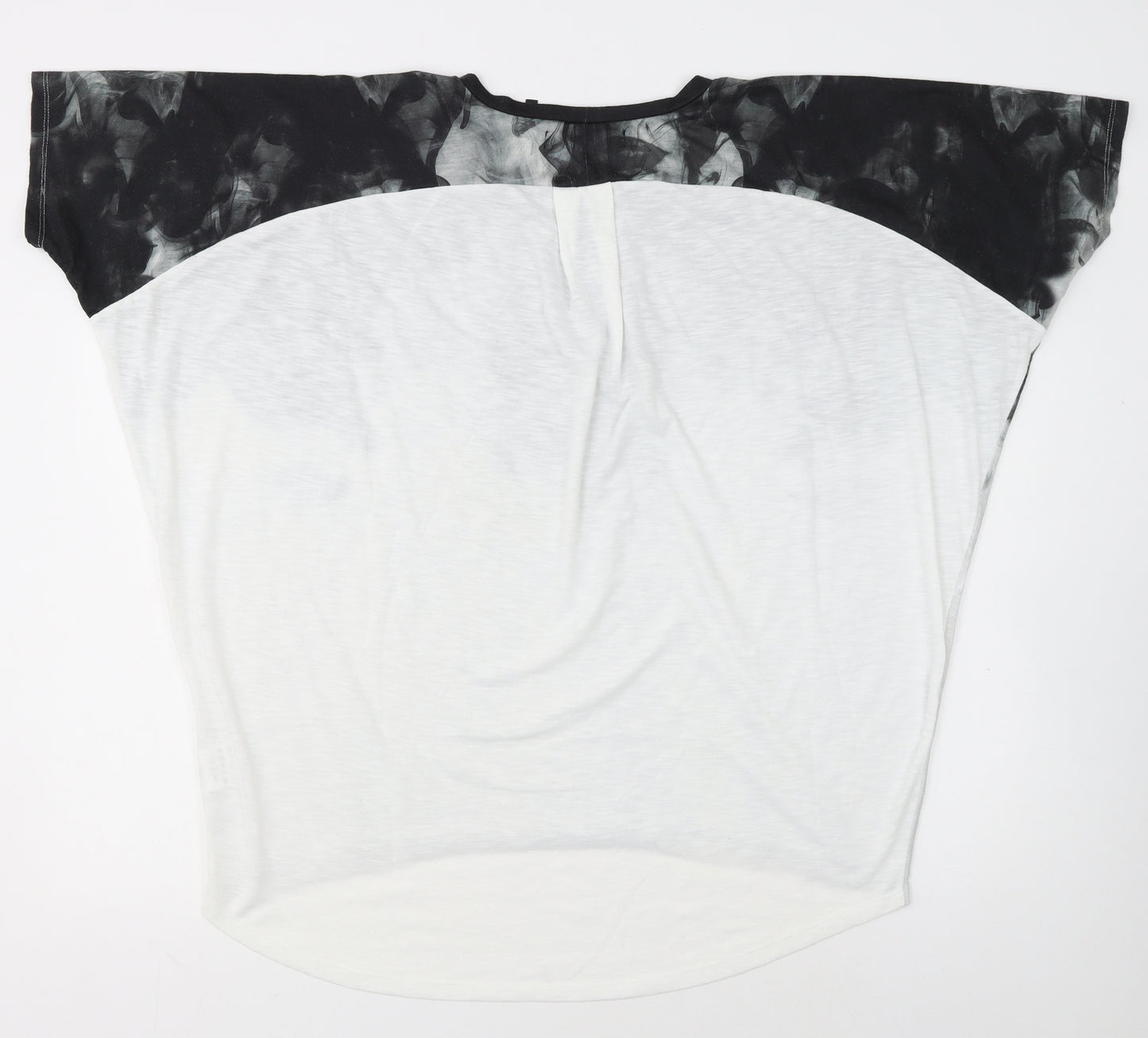 Firetrap Women's Black & White Relaxed Fit T-Shirt Size 16