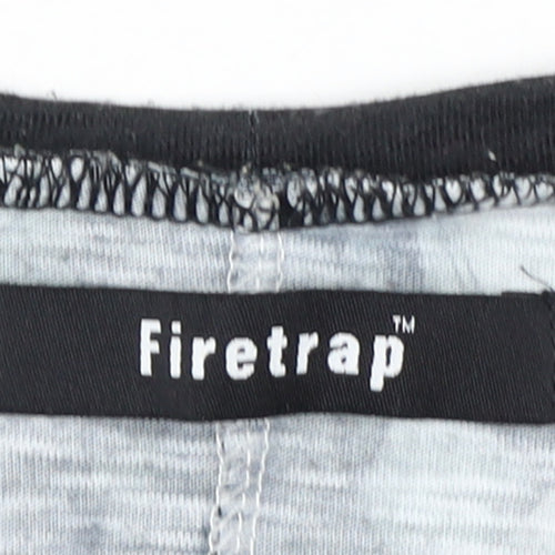 Firetrap Women's Black & White Relaxed Fit T-Shirt Size 16