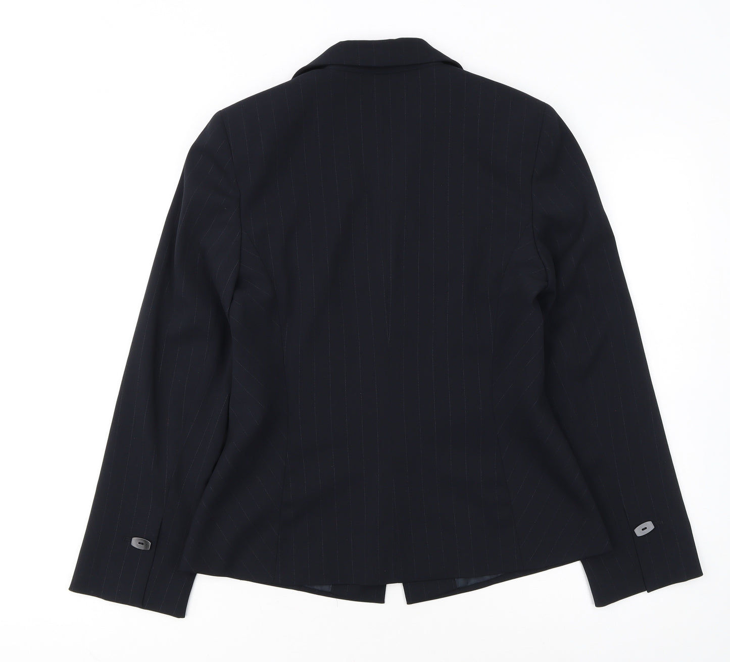 Planet Women's Black Pinstripe Blazer UK 8 Single-Breasted Jacket