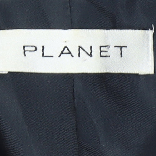 Planet Women's Black Pinstripe Blazer UK 8 Single-Breasted Jacket