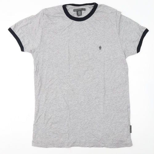 French Connection Men's Grey XL Crew Neck Cotton T-Shirt