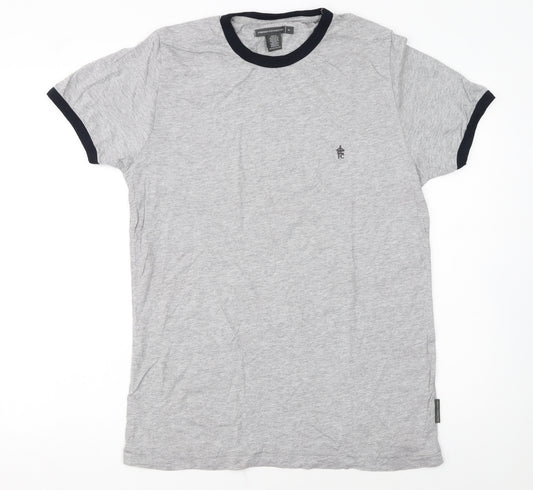 French Connection Men's Grey XL Crew Neck Cotton T-Shirt