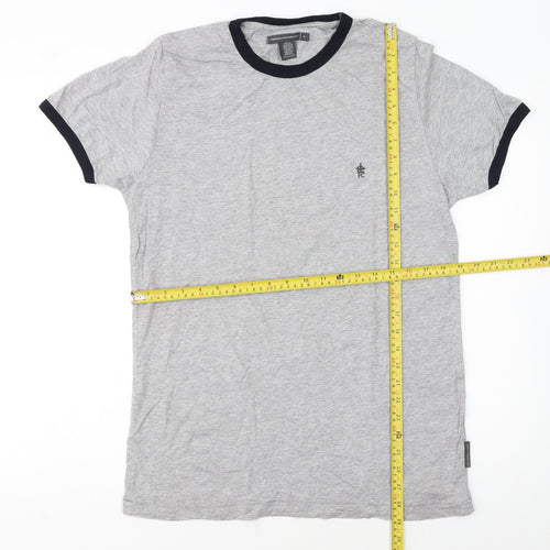 French Connection Men's Grey XL Crew Neck Cotton T-Shirt