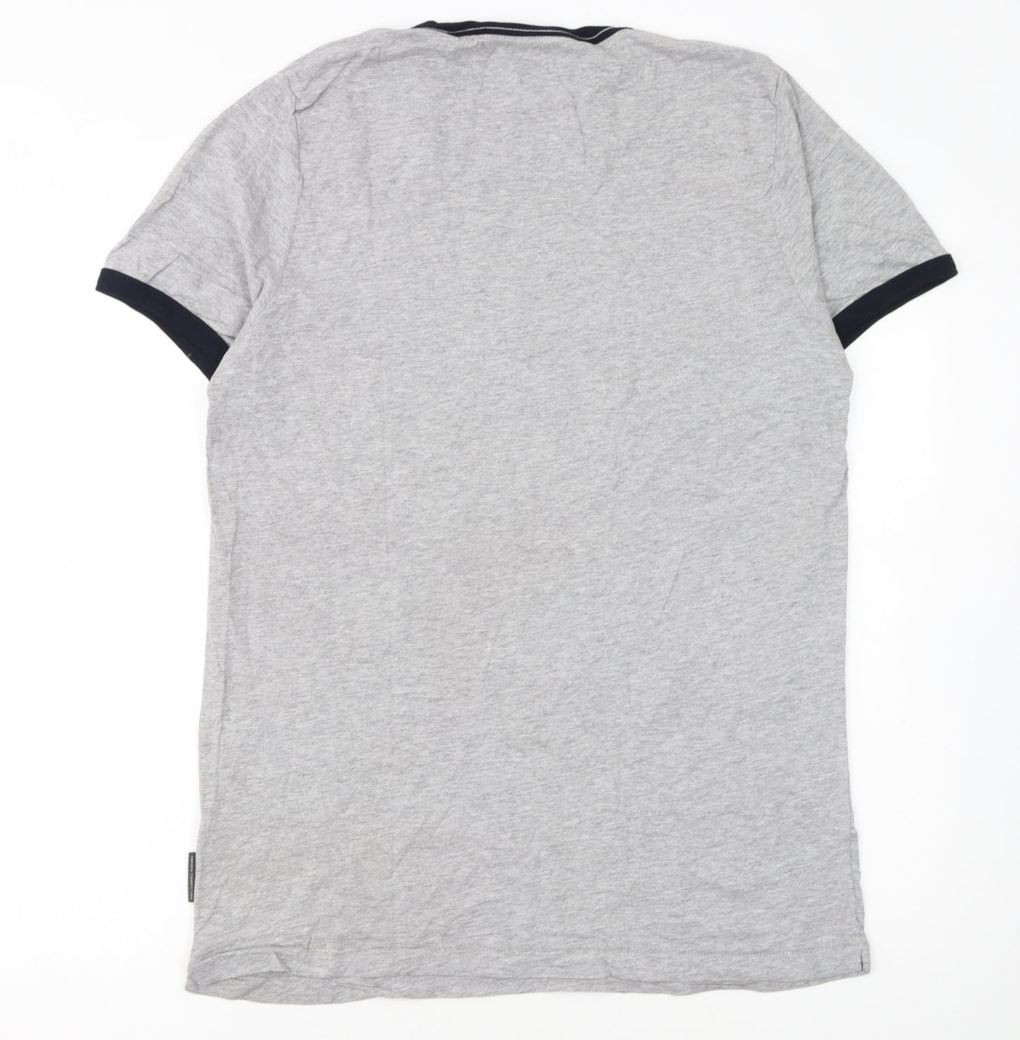 French Connection Men's Grey XL Crew Neck Cotton T-Shirt