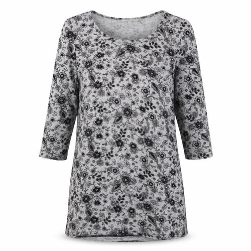 Pebble Bay Women Grey Floral Knit Shift Dress Size 12