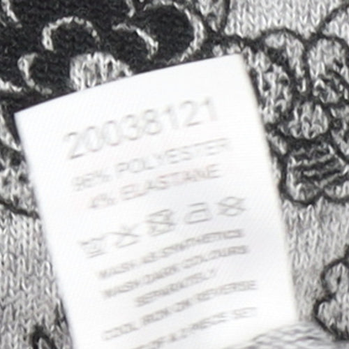 Pebble Bay Women Grey Floral Knit Shift Dress Size 12