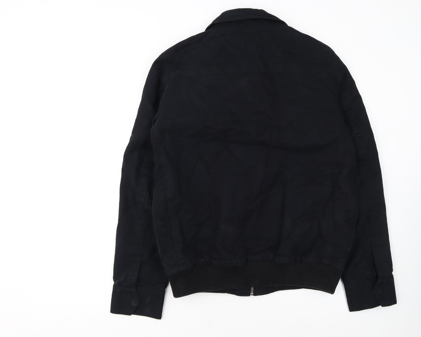 French Connection Men's Black Cotton Bomber Jacket M