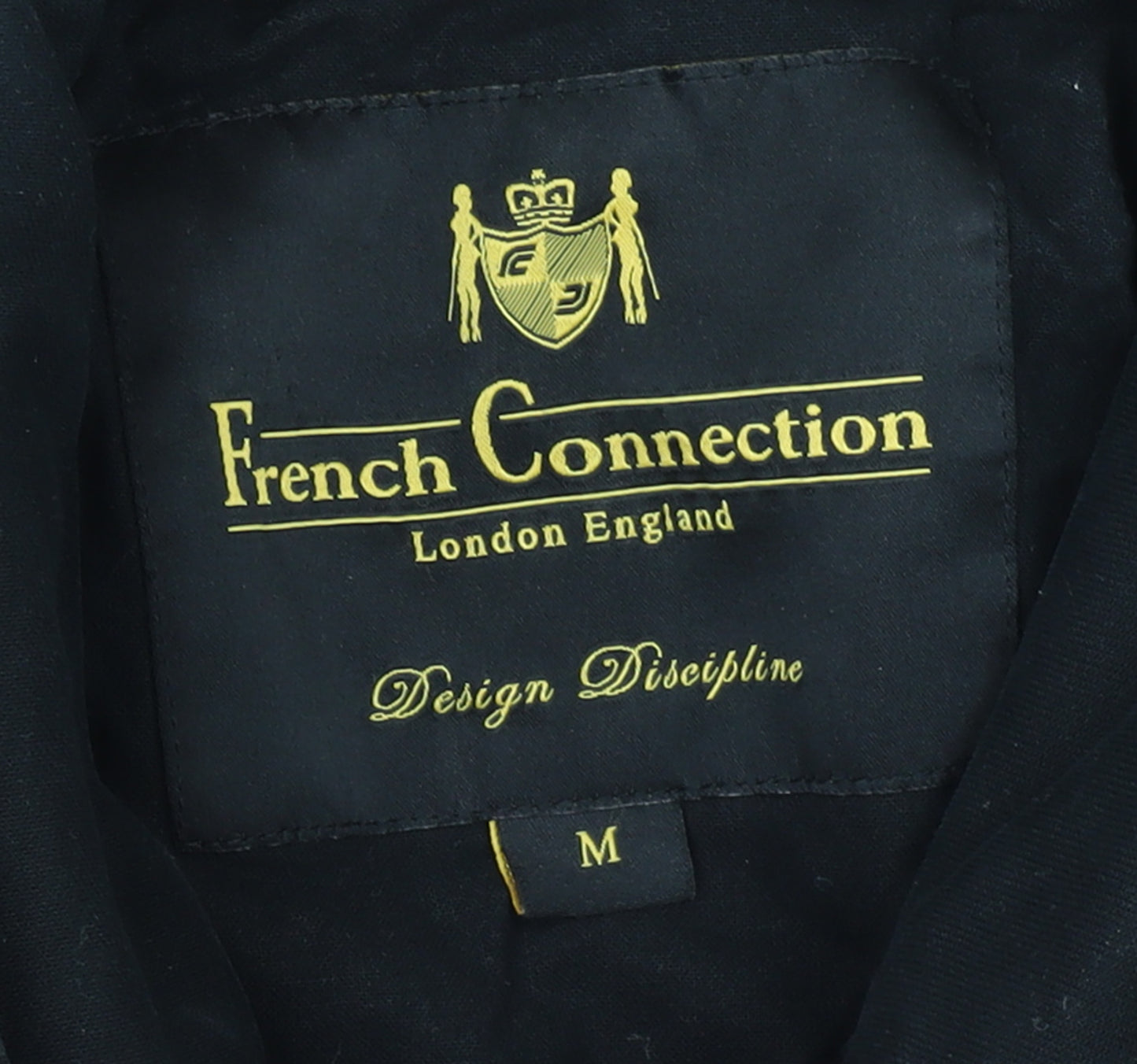 French Connection Men's Black Cotton Bomber Jacket M