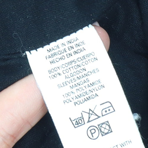 French Connection Men's Black Cotton Bomber Jacket M