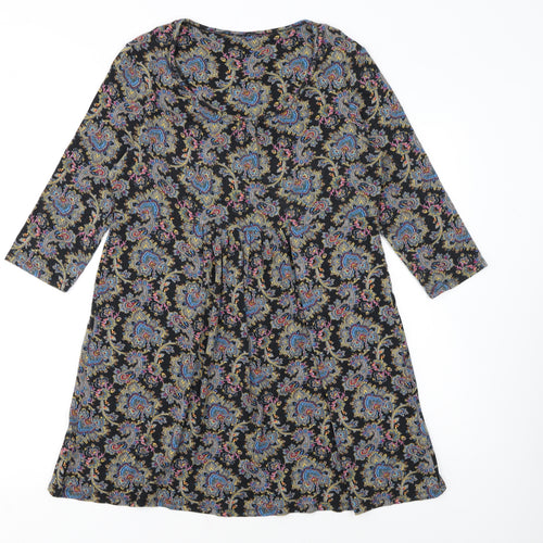 Tu Womens Multicoloured Paisley A-Line Jersey Dress Size 8
