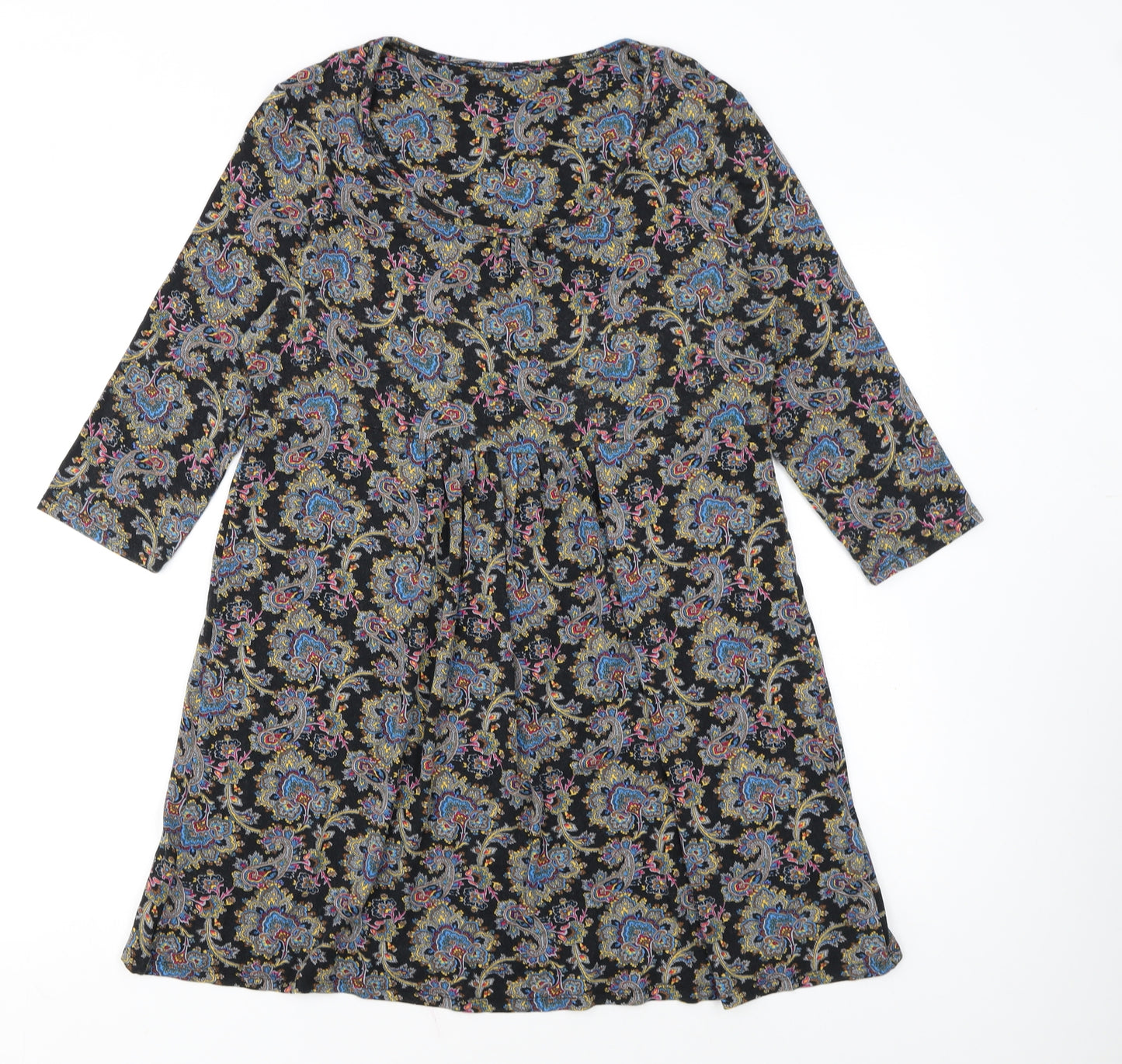 Tu Womens Multicoloured Paisley A-Line Jersey Dress Size 8