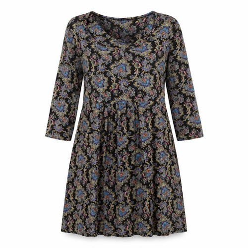 Tu Womens Multicoloured Paisley A-Line Jersey Dress Size 8