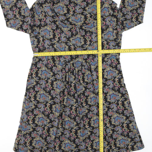 Tu Womens Multicoloured Paisley A-Line Jersey Dress Size 8