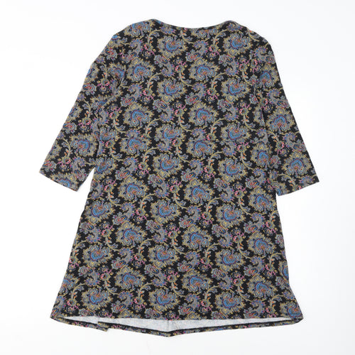 Tu Womens Multicoloured Paisley A-Line Jersey Dress Size 8