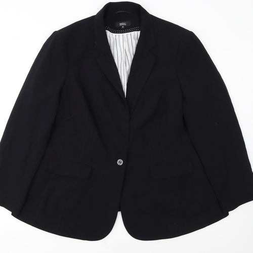 Marks and Spencer Women's Black Size 24 Classic Single-Breasted Blazer