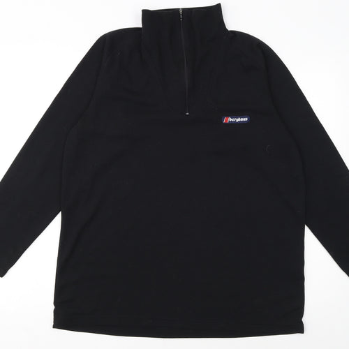 Berghaus Men's Black Fleece Half Zip Pullover Sweatshirt L