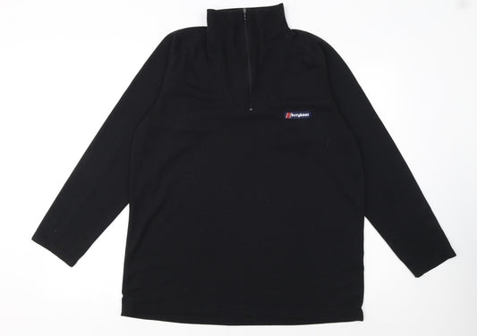 Berghaus Men's Black Fleece Half Zip Pullover Sweatshirt L