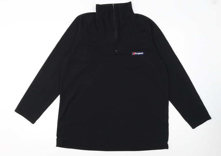 Berghaus Men's Black Fleece Half Zip Pullover Sweatshirt L