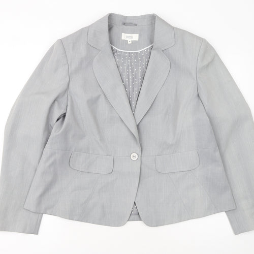 Marks and Spencer Women’s Grey Size 20 Single-Breasted Blazer