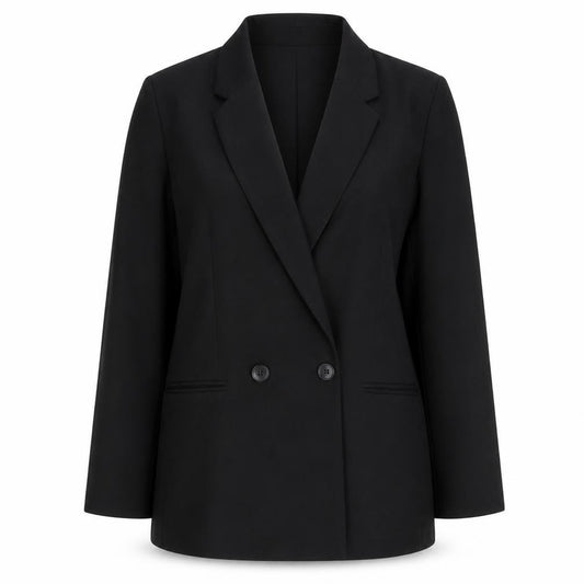 H&M Women Black Double-Breasted Blazer Size Small Classic Fit