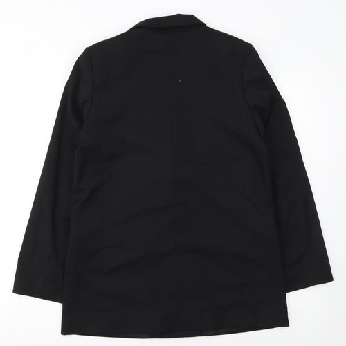 H&M Women Black Double-Breasted Blazer Size Small Classic Fit
