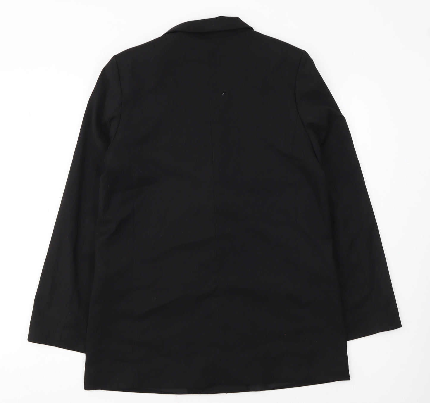 H&M Women Black Double-Breasted Blazer Size Small Classic Fit