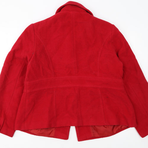 Marks and Spencer Women's Red Wool Blend Overcoat UK 20
