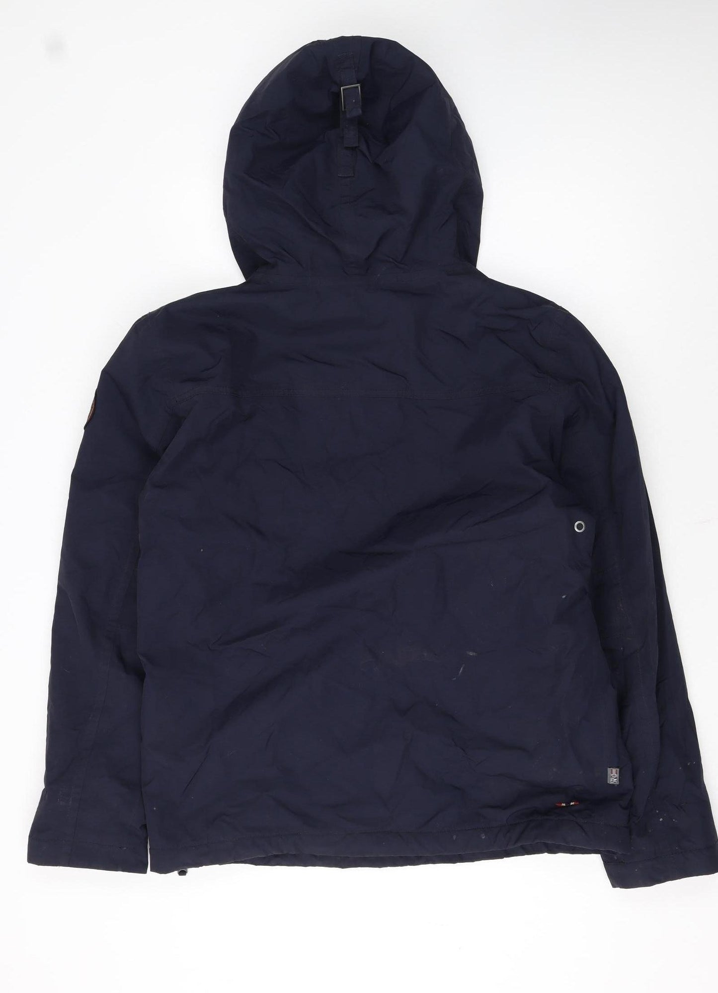 Napapijri Mens Blue Hooded Anorak Windproof Jacket Size M
