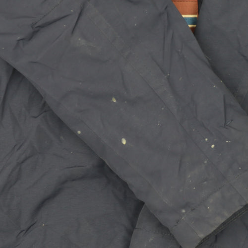 Napapijri Mens Blue Hooded Anorak Windproof Jacket Size M