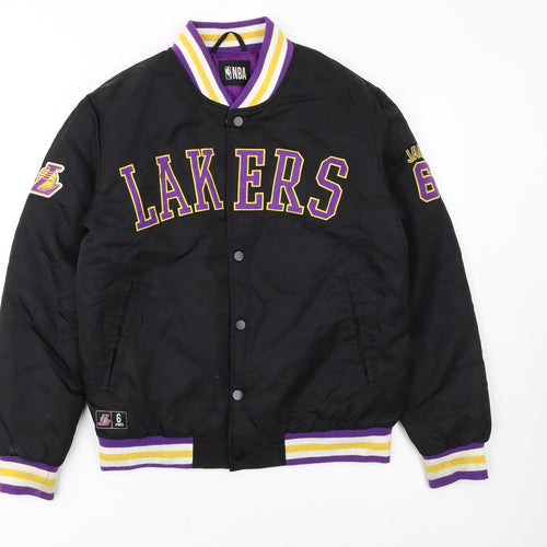 Primark NBA Lakers Black Men's S Varsity Jacket Basketball Style