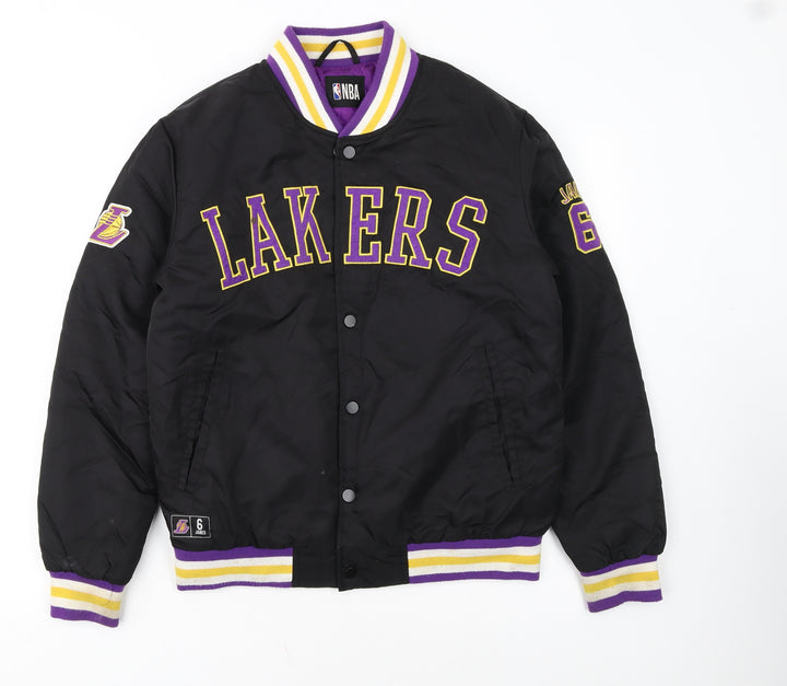 Primark NBA Lakers Black Men's S Varsity Jacket Basketball Style