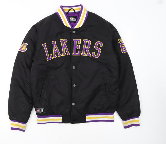 Primark NBA Lakers Black Men's S Varsity Jacket Basketball Style