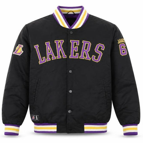 Primark NBA Lakers Black Men's S Varsity Jacket Basketball Style