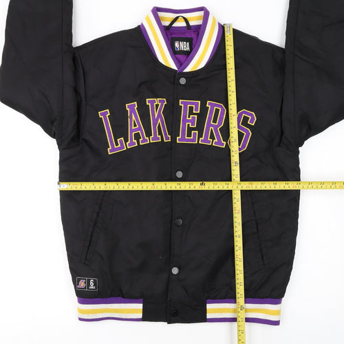 Primark NBA Lakers Black Men's S Varsity Jacket Basketball Style