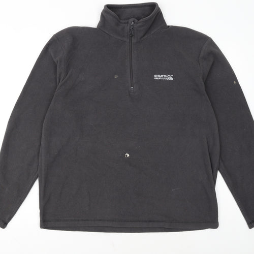 Regatta Men’s Black Fleece 1/4 Zip Pullover Sweatshirt L