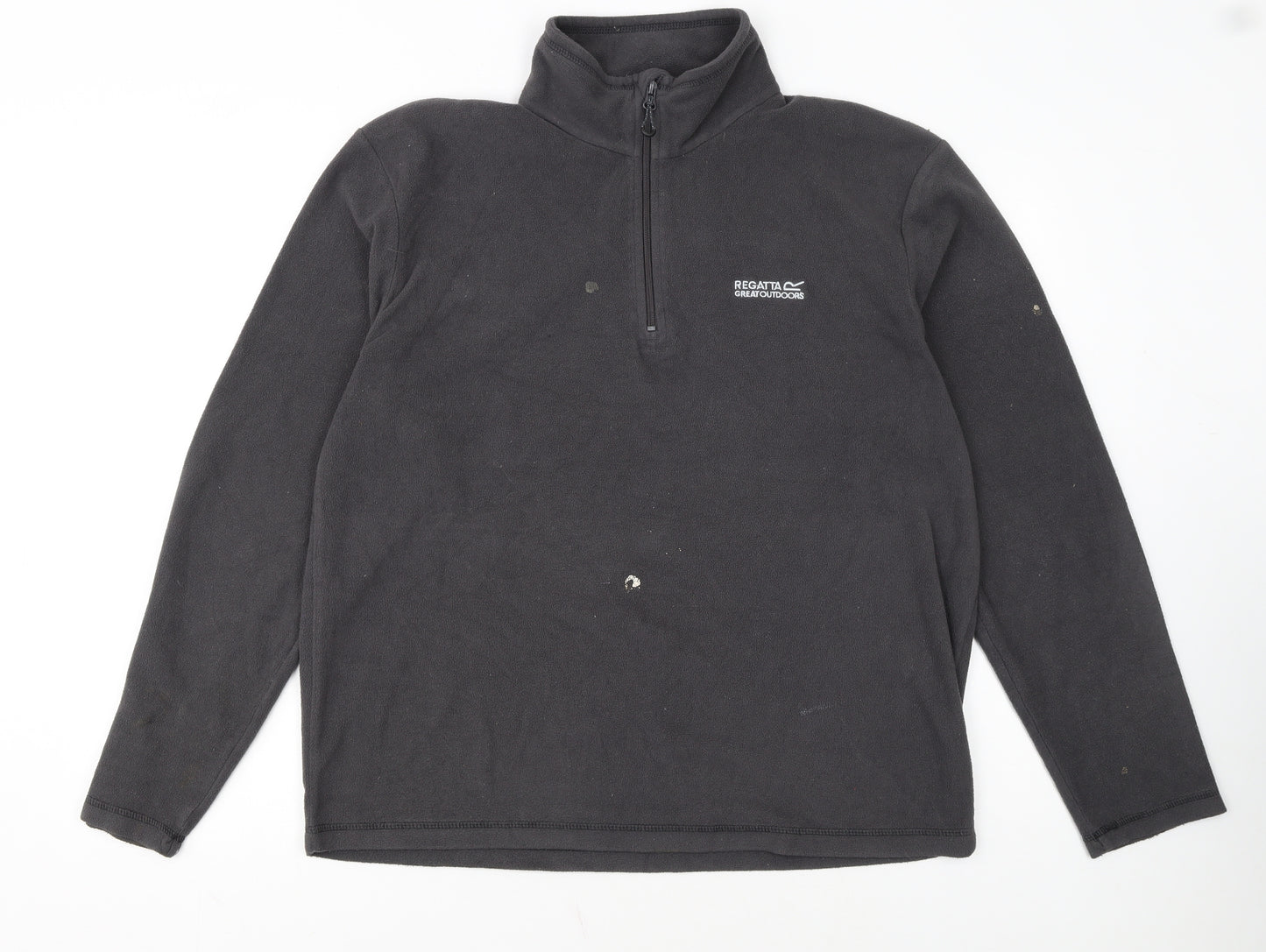 Regatta Men’s Black Fleece 1/4 Zip Pullover Sweatshirt L