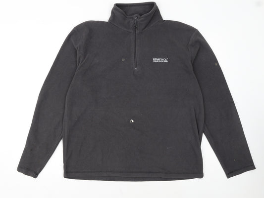 Regatta Men’s Black Fleece 1/4 Zip Pullover Sweatshirt L