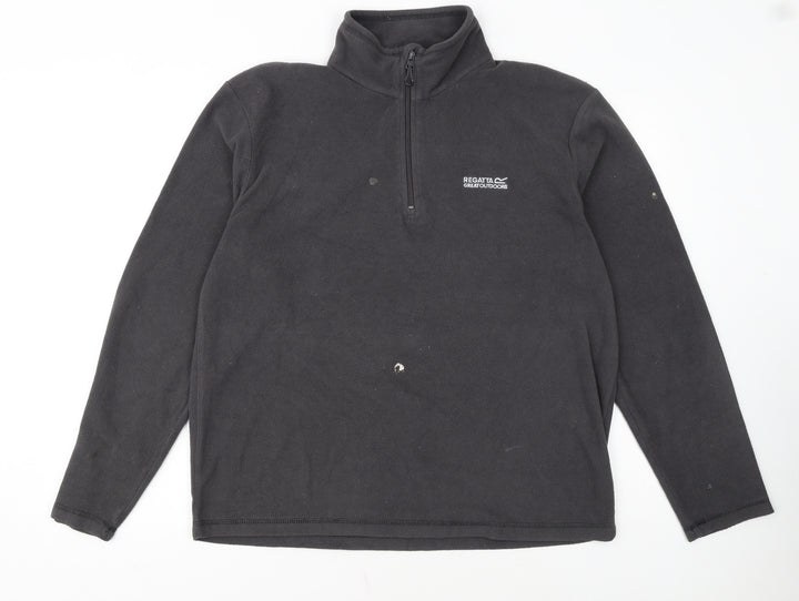 Regatta Men’s Black Fleece 1/4 Zip Pullover Sweatshirt L