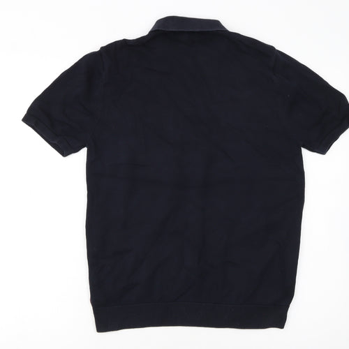 Next Men's Multicoloured Geometric Cotton Polo Shirt Size M