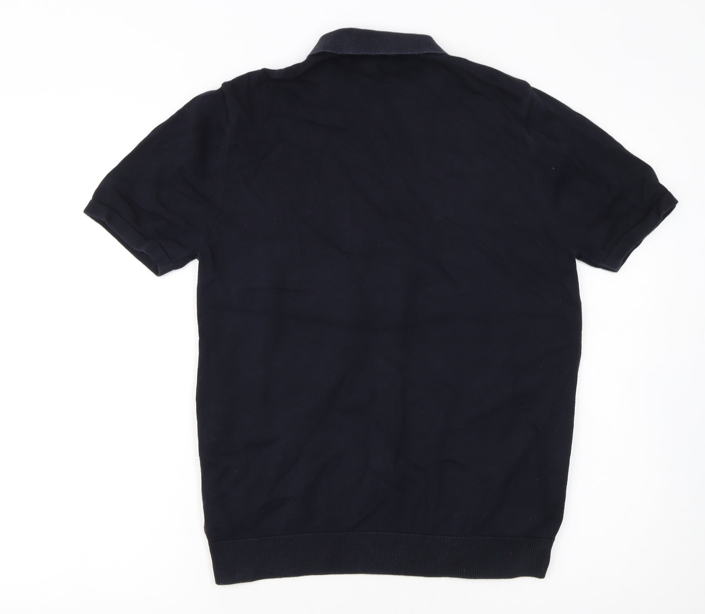 Next Men's Multicoloured Geometric Cotton Polo Shirt Size M
