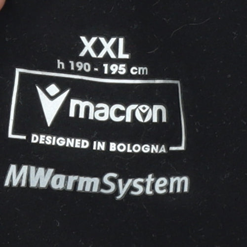 Macron Men's Black Track Pants XXL Polyester Elastane Joggers